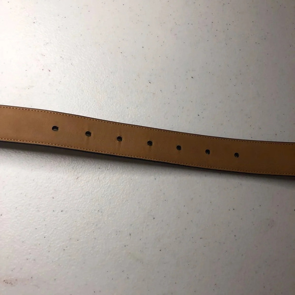 Mens Large 38/40 Tan Coated Leather Belt. Unbranded NWOT - Picture 4 of 5